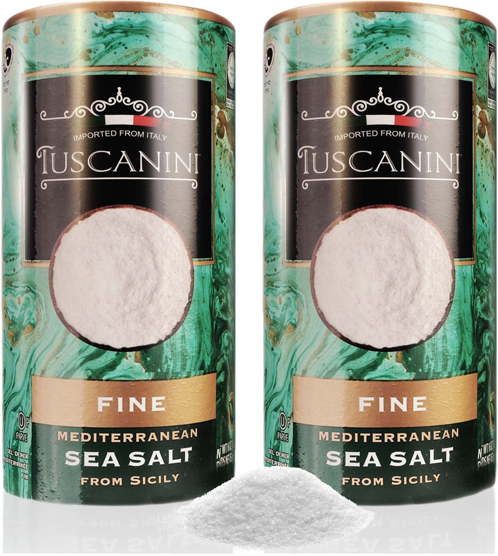 Tuscanini Fine Sea Salt 16oz tube ready for seasoning grilled meats and vegetables