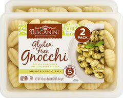 Tuscanini gluten free potato gnocchi ready to boil for quick Italian dinners.