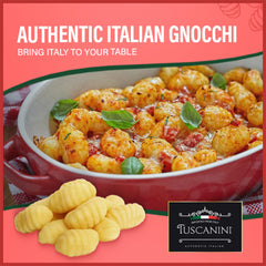 Tuscanini gnocchi served with sauce in a bowl.