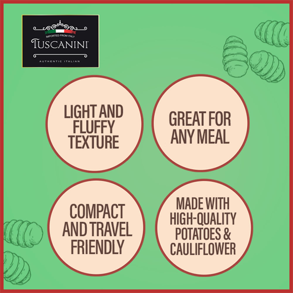 Kosher Parve certified Tuscanini gnocchi packaging