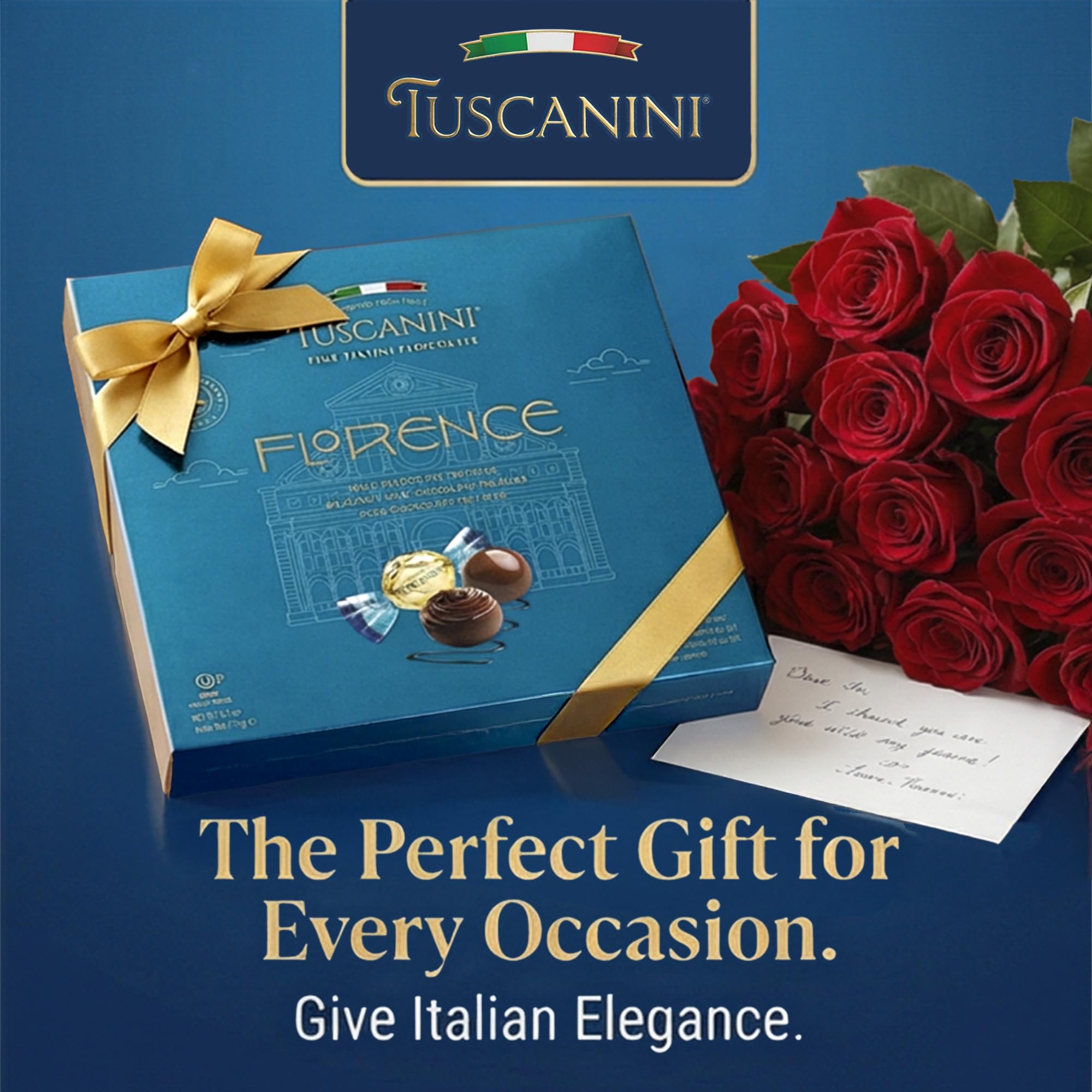 Tuscanini hazelnut milk chocolate truffles with creamy nuttiness in every bite.