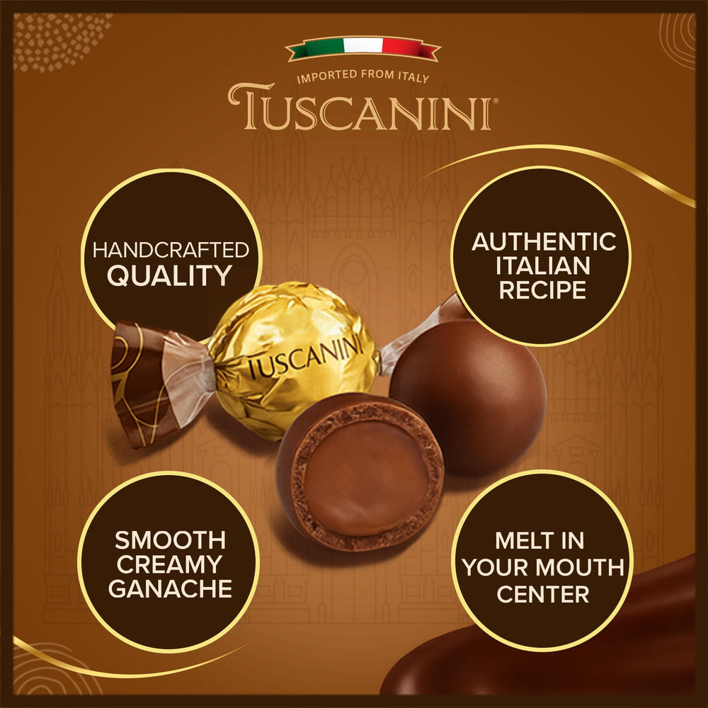 Tuscanini truffles arranged on a festive platter, perfect for holidays and celebrations.