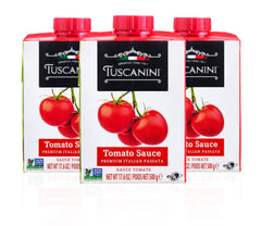 Tuscanini passata carton seal emphasizes BPA-free packaging for safe storage.