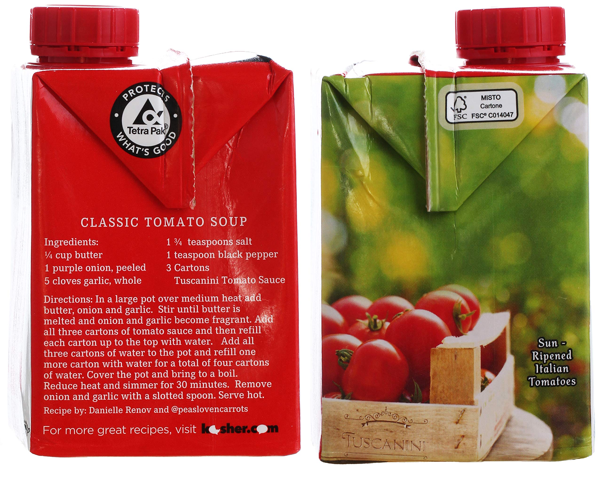 Close-up of Tuscanini passata texture showing rich tomato consistency.