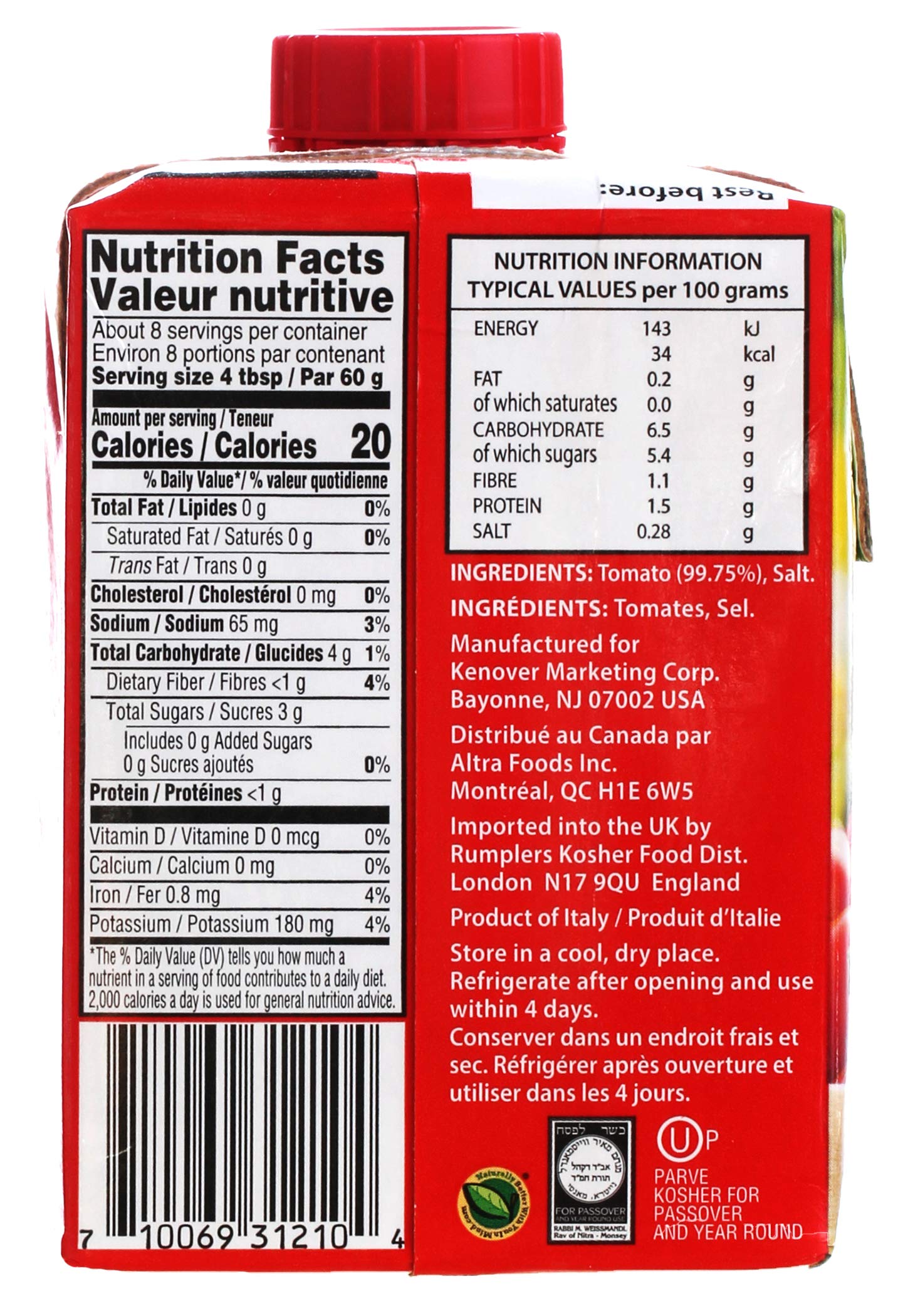 Tuscanini passata three-pack display highlighting value and easy stocking.