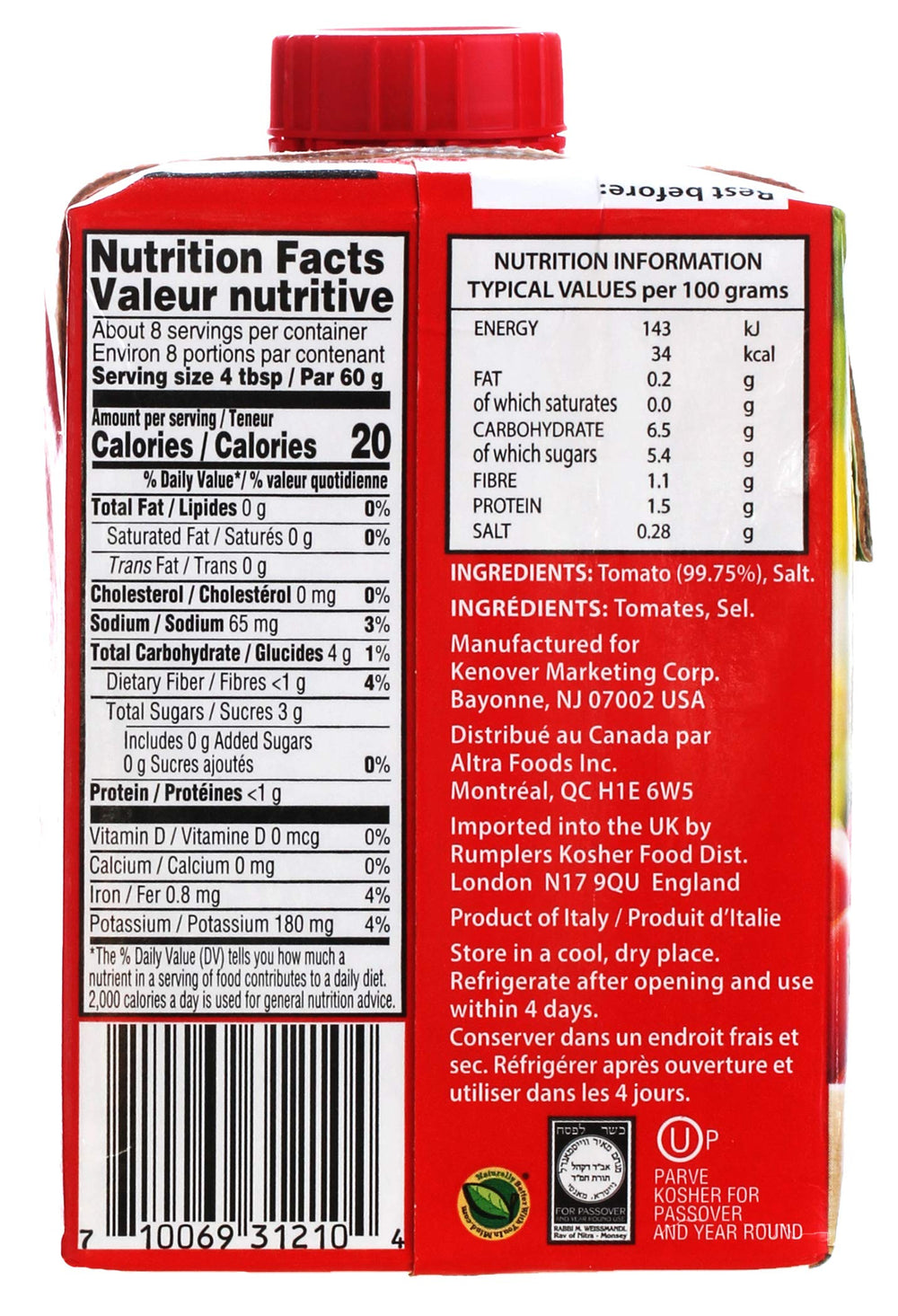 Tuscanini passata three-pack display highlighting value and easy stocking.