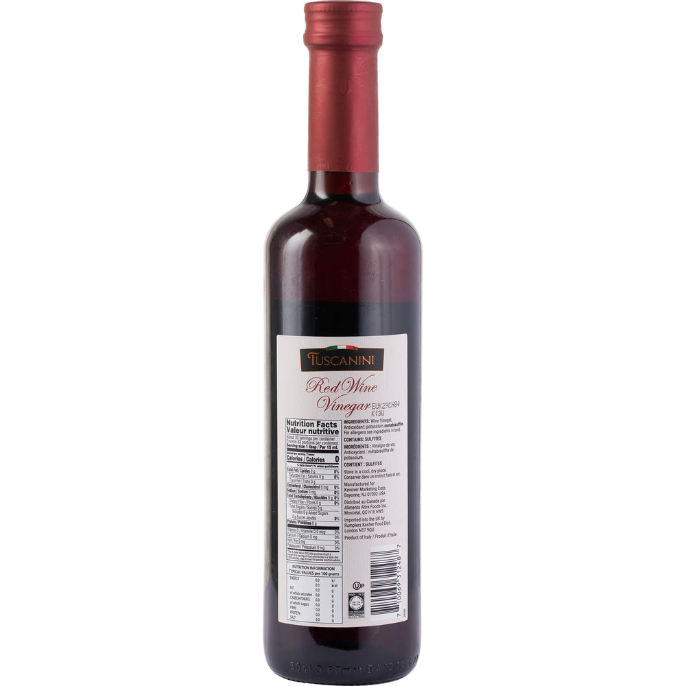 Tuscanini Red Wine Vinegar dressing on greens adds depth