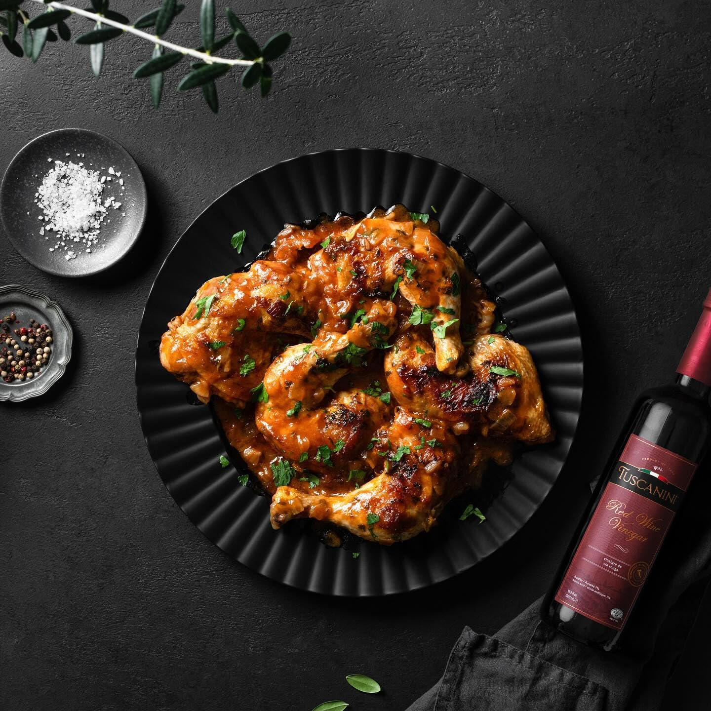 Tuscanini Red Wine Vinegar sauces enhance plates with brightness