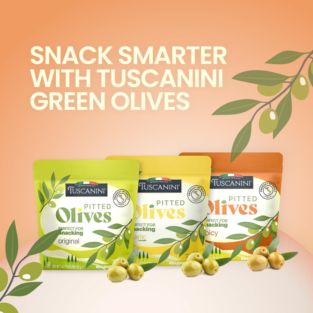 Tuscanini Snack Olives Spicy Pouch adds bold flavor to snacks