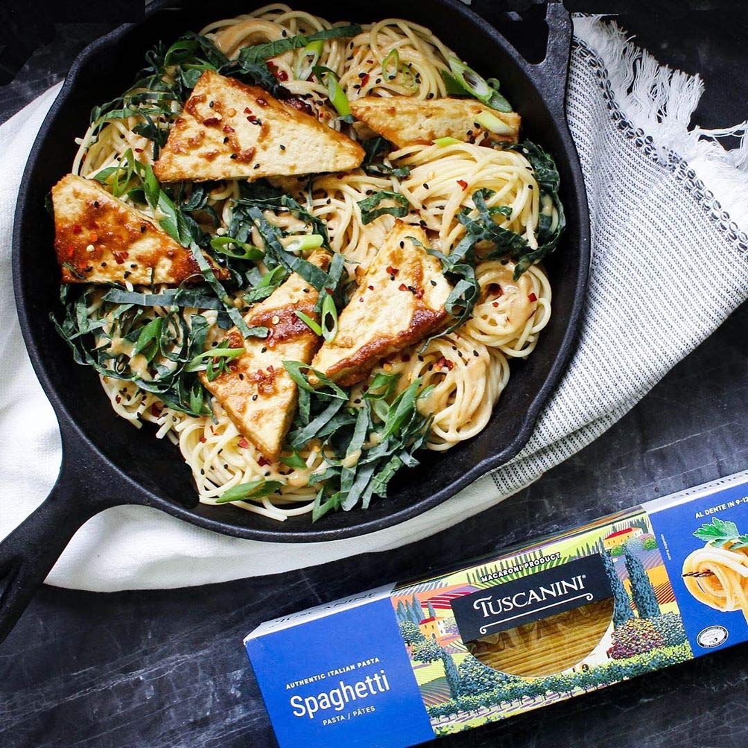 Tuscanini spaghetti pasta plated dish ready for a versatile Italian meal