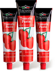 Tuscanini tomato paste tube pack ready to start rich sauces quickly.