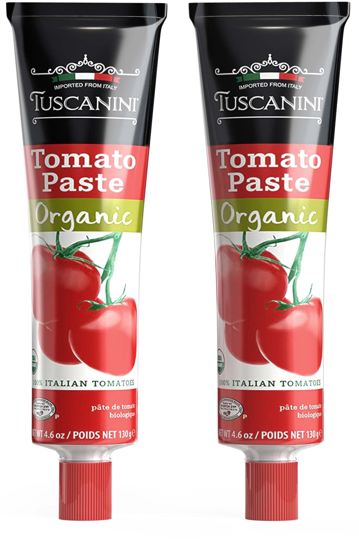Tuscanini tomato paste tube ready to pour for richer sauces.