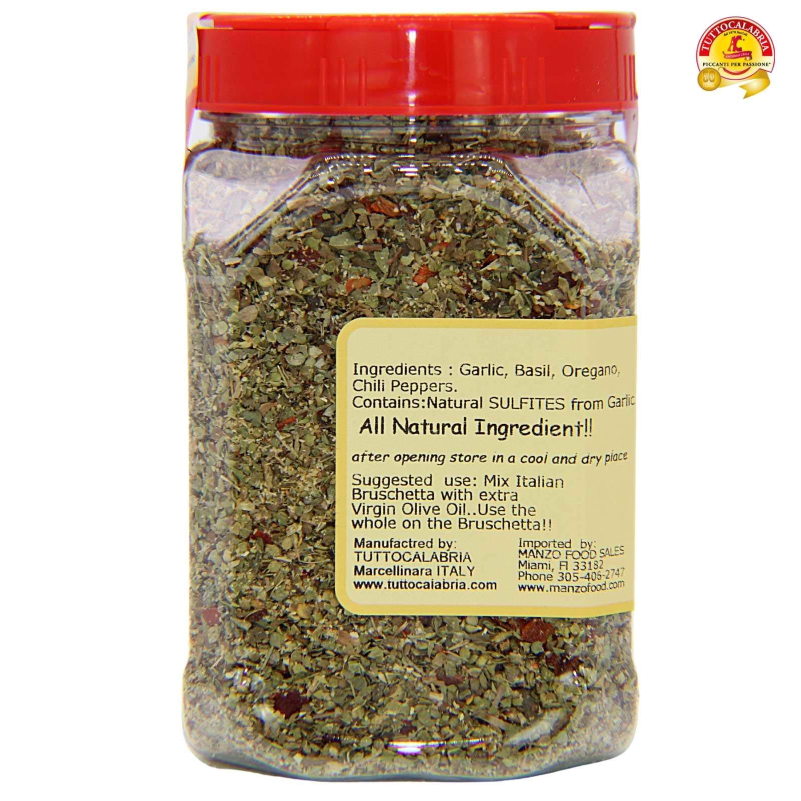 TUTTOCALABRIA Calabrian dried chili flakes close-up for a spicy flavor boost.