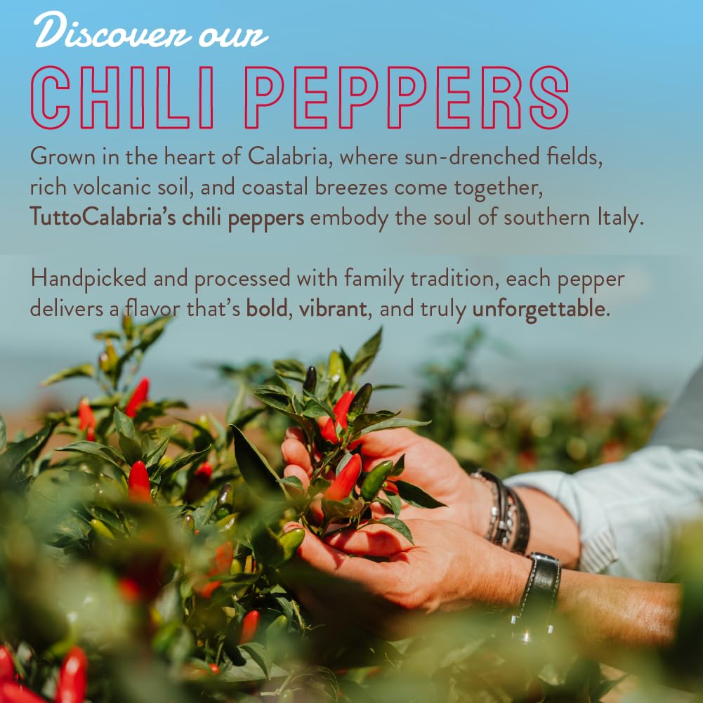 Chili flakes used in marination to infuse proteins with Calabrian spice