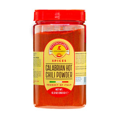 TUTTOCALABRIA chili powder bottle ready to flavor sauces and sandwiches.