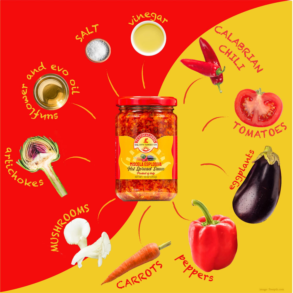 TUTTOCALABRIA Miscela Esplosiva on sandwiches and toast with a spicy kick