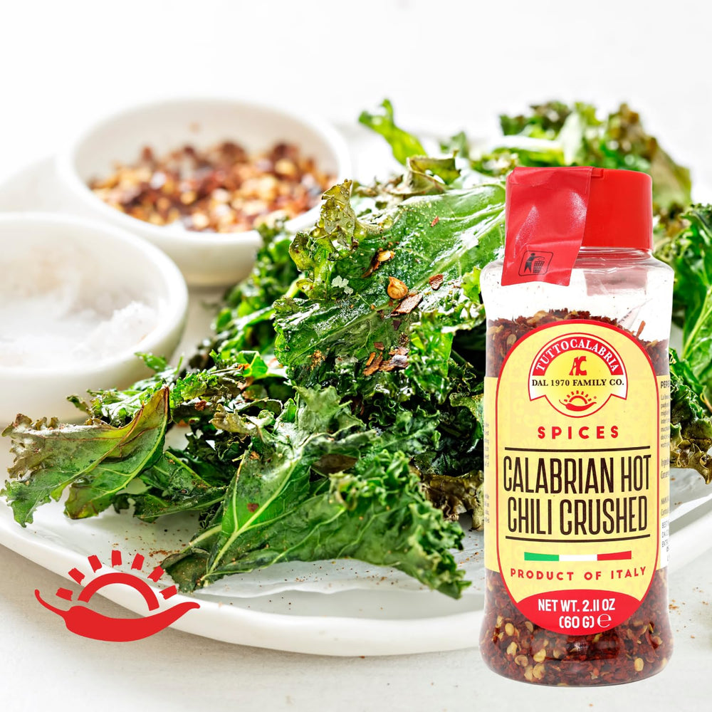 TUTTOCALABRIA spice sprinkle ready for pasta, pizza, or grilled veggies.