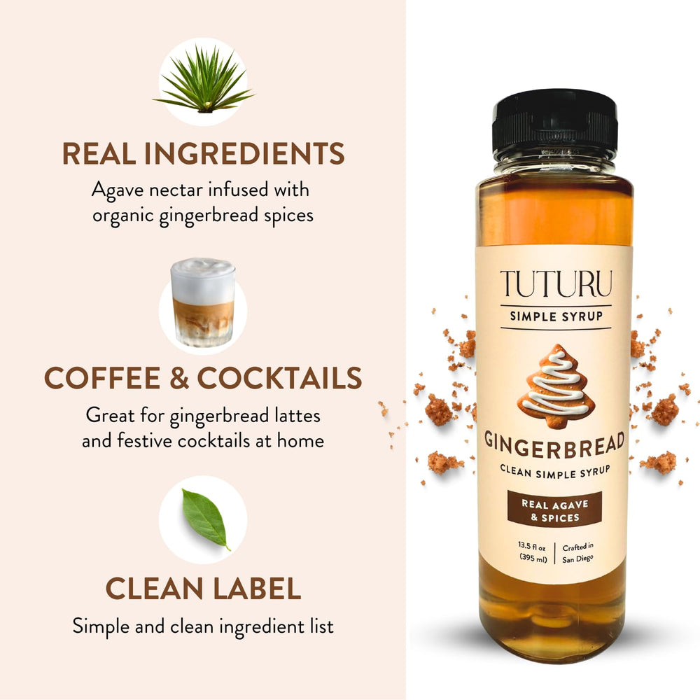 Hot tea with Tuturu Gingerbread Syrup adds warmth and aroma.