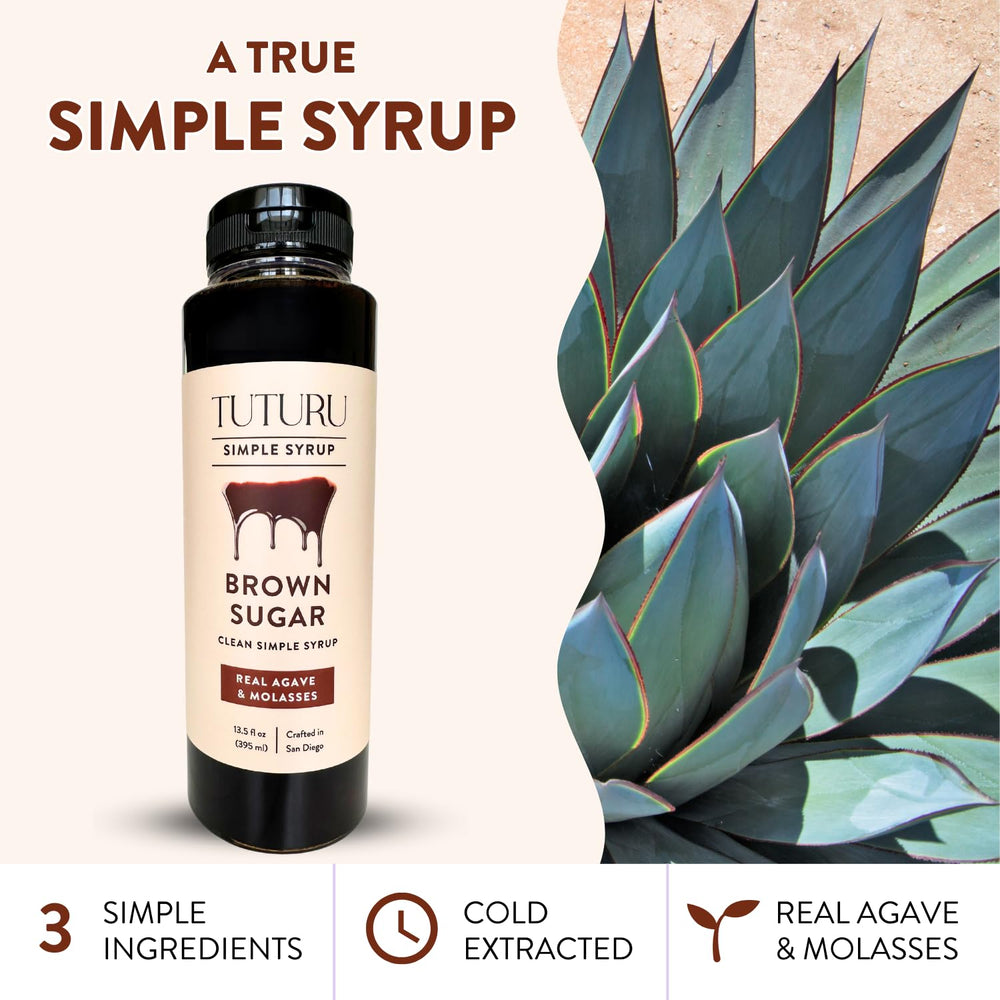 TUTURU hand-brewed craftsmanship bottle showcases real molasses and agave infusion.