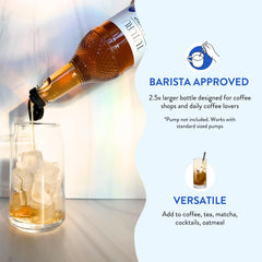 Ingredients panel on Tuturu Vanilla Agave Syrup emphasizes vanilla and agave
