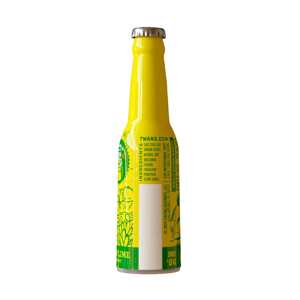 Twang Lemon Lime Beer Salt ingredients emphasize premium citrus profile