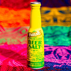 Twang Lemon Lime Beer Salt mini-bottle fits pocket for travel.