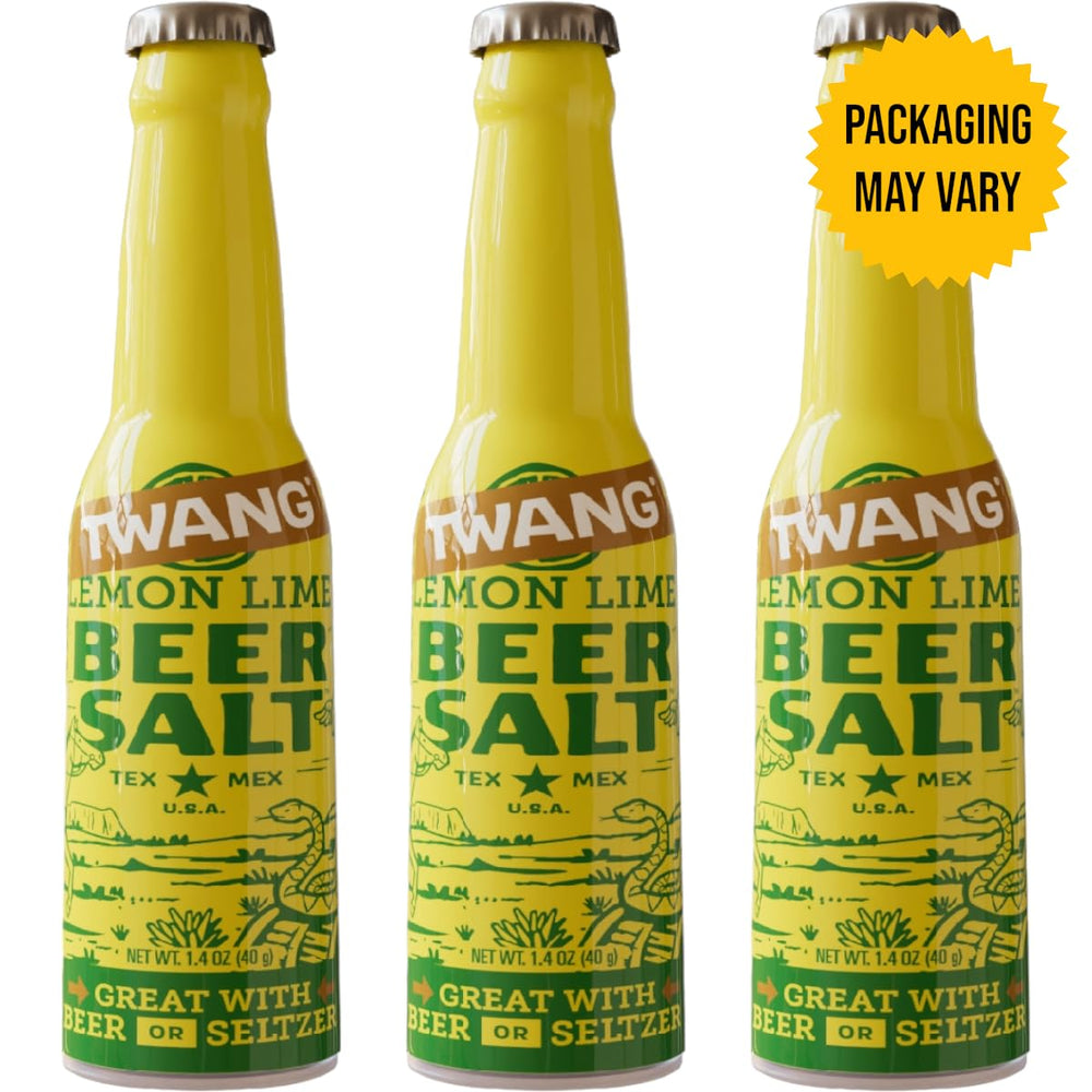 Twang Lemon Lime Beer Salt rim boosts crisp citrus notes on glasses