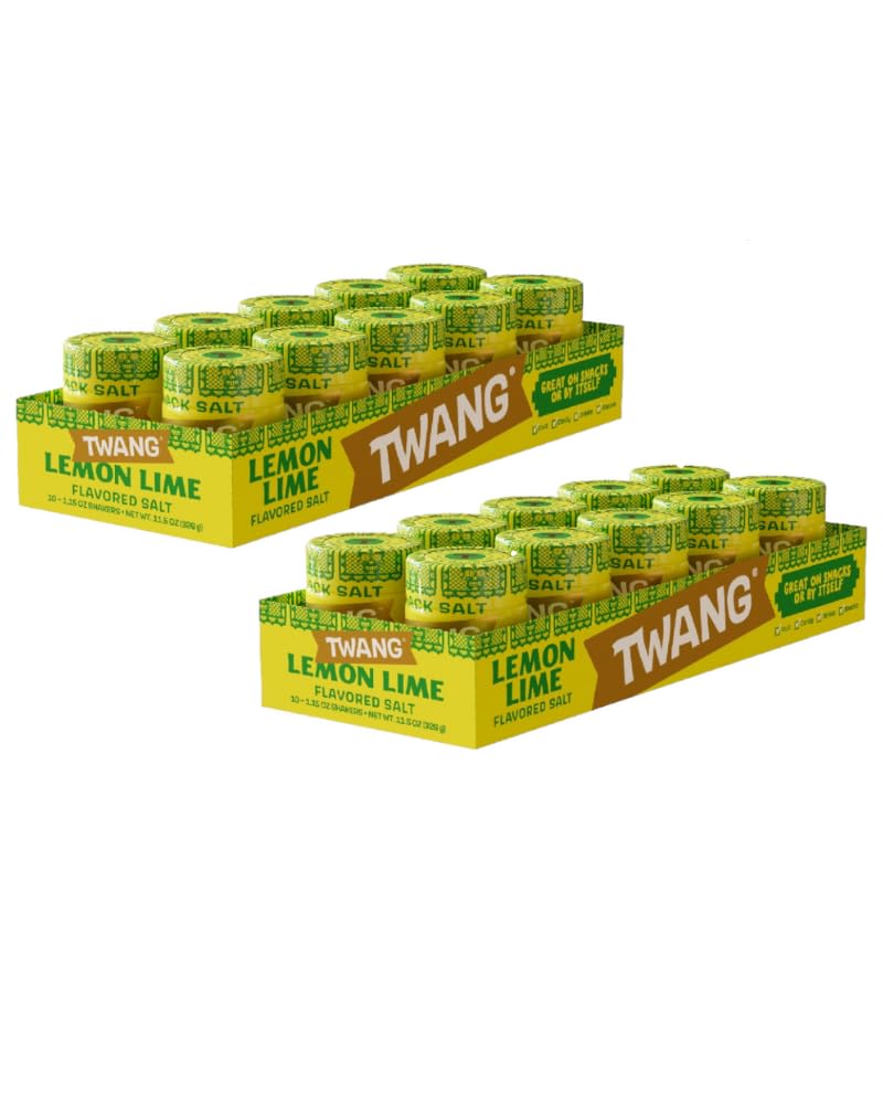 Twang Lemon Lime snack salt bottle adds tangy versatility to snacks.
