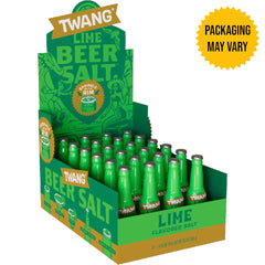 Twang Lime Beer Salt on a can or cocktail for a bright lime finish
