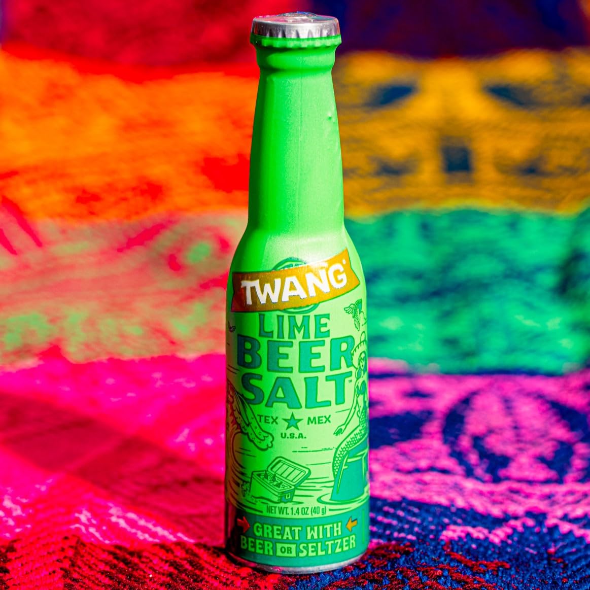 Twang Lime Beer Salt mini shaker compact for on-the-go flavor