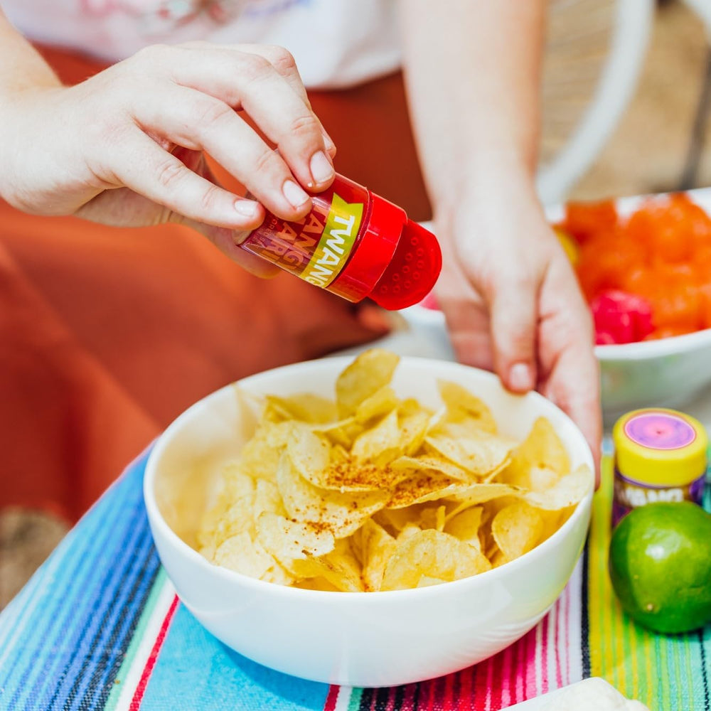 Twang Lime Snack Salt packaging keeps your on-the-go flavor ready.