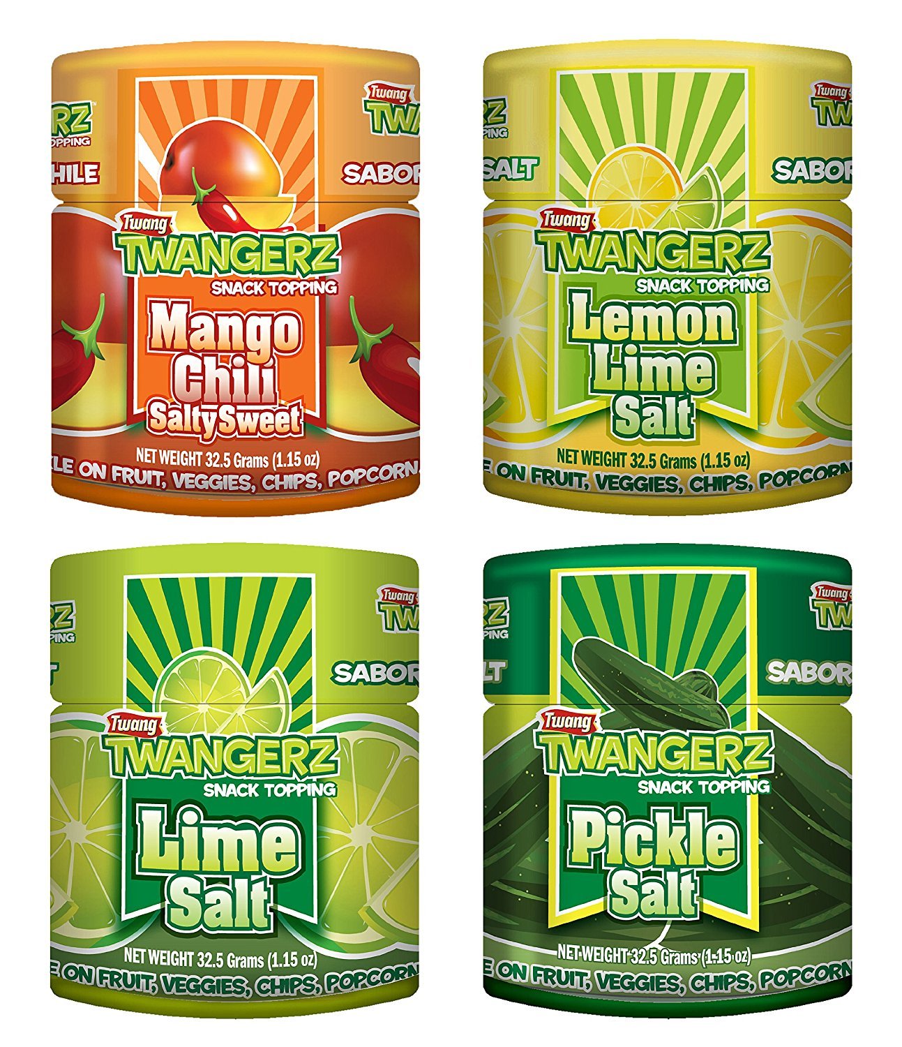 Twang Twangerz lime flavored salt topping adds bright citrus flavor to snacks.