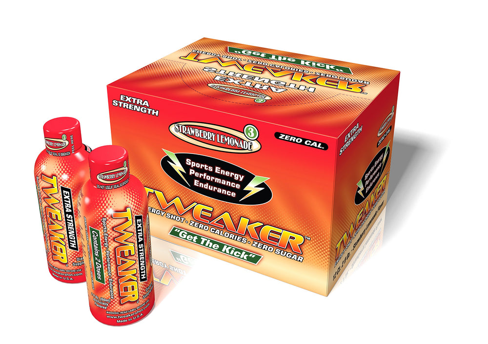 Tweaker Energy Shot Strawberry Lemonade bottle for quick, clean energy and focus