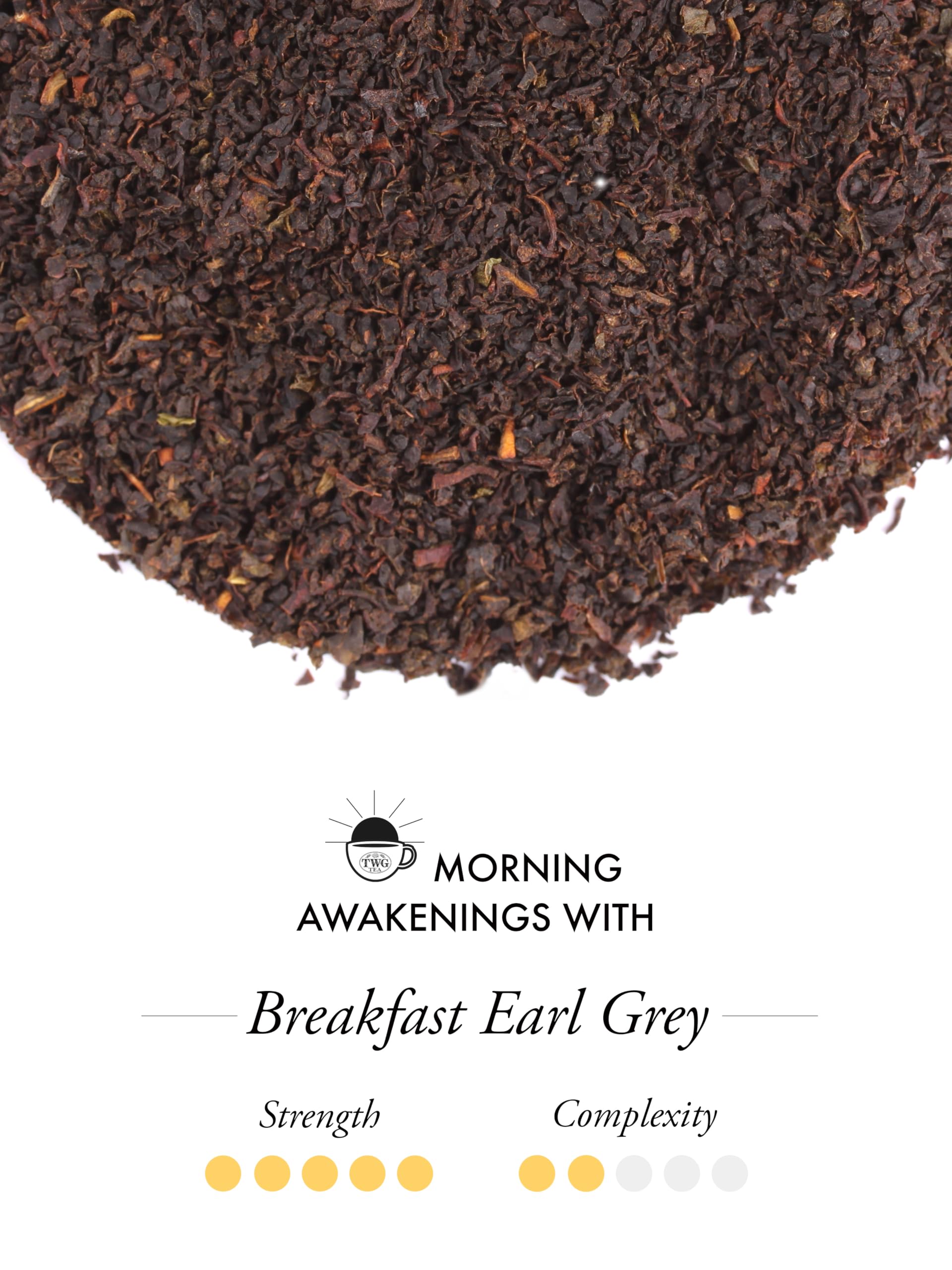 TWG Breakfast Earl Grey bergamot highlight, showcasing vibrant aroma and bright flavor.