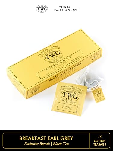 TWG Breakfast Earl Grey teabags ready for infusion with premium bergamot aroma.
