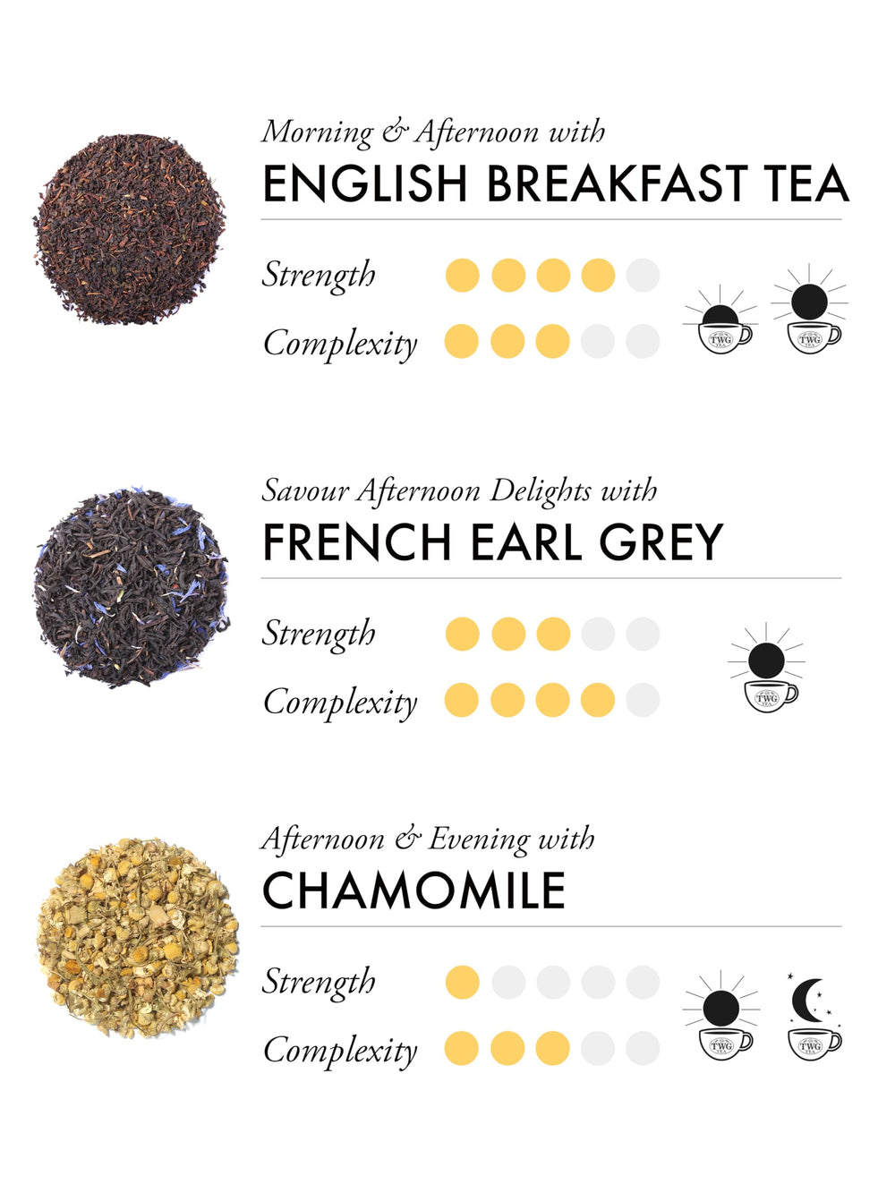 TWG Classic Selection brewing guide for a precise cup