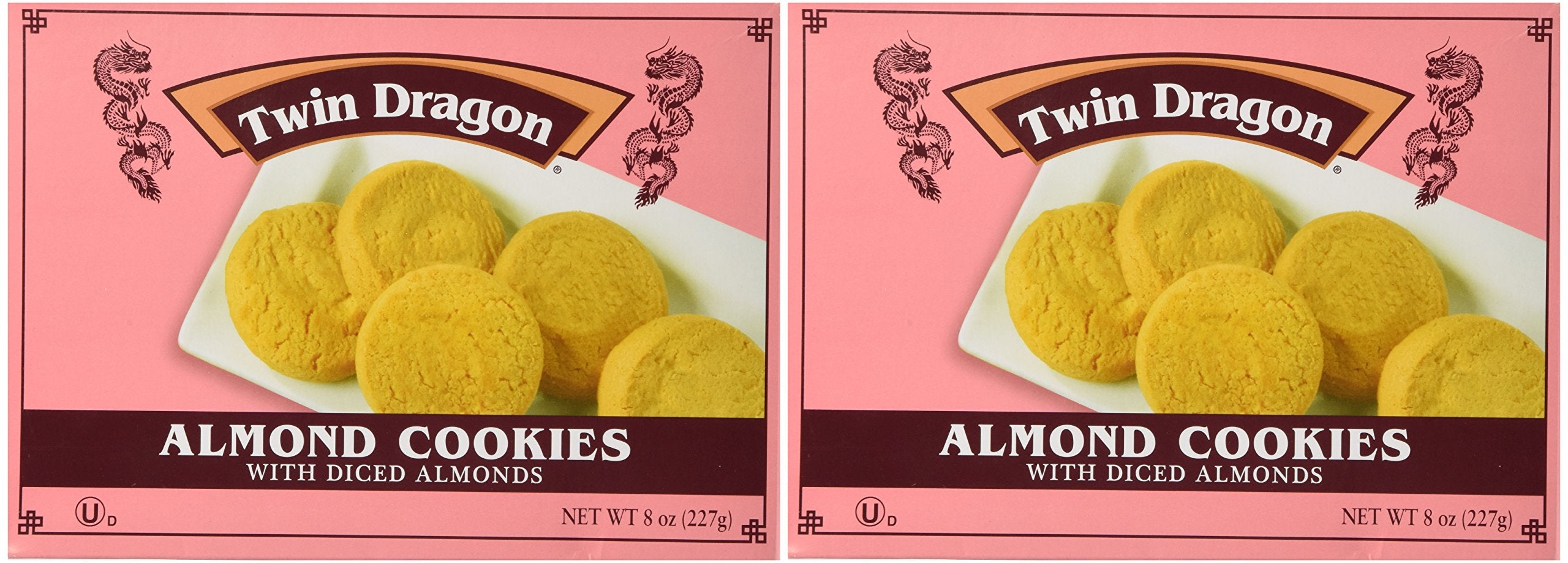 Twin Dragon Almond Cookies pack of 2x8oz for sharing