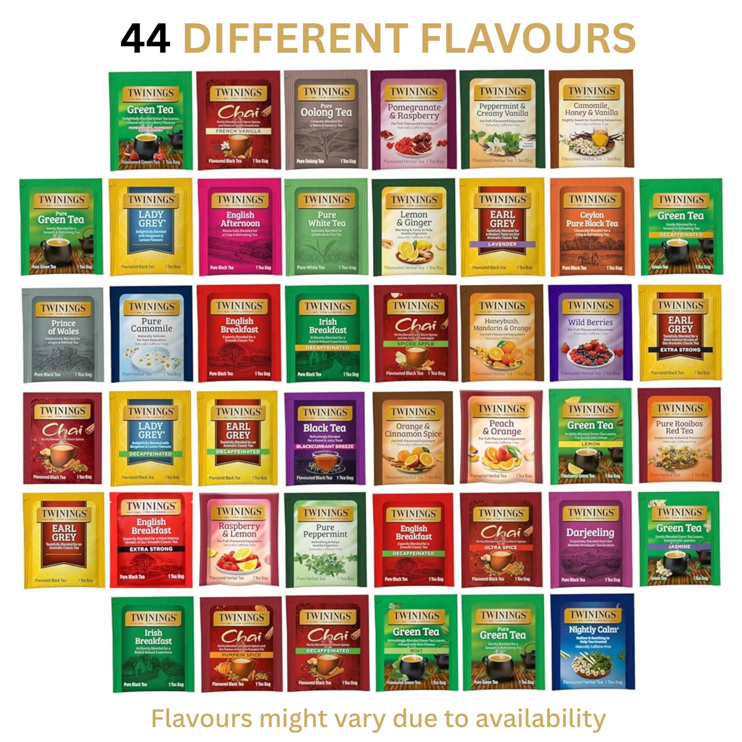 Twinings assorted tea flavors pack highlights diverse options for gatherings and daily breaks.