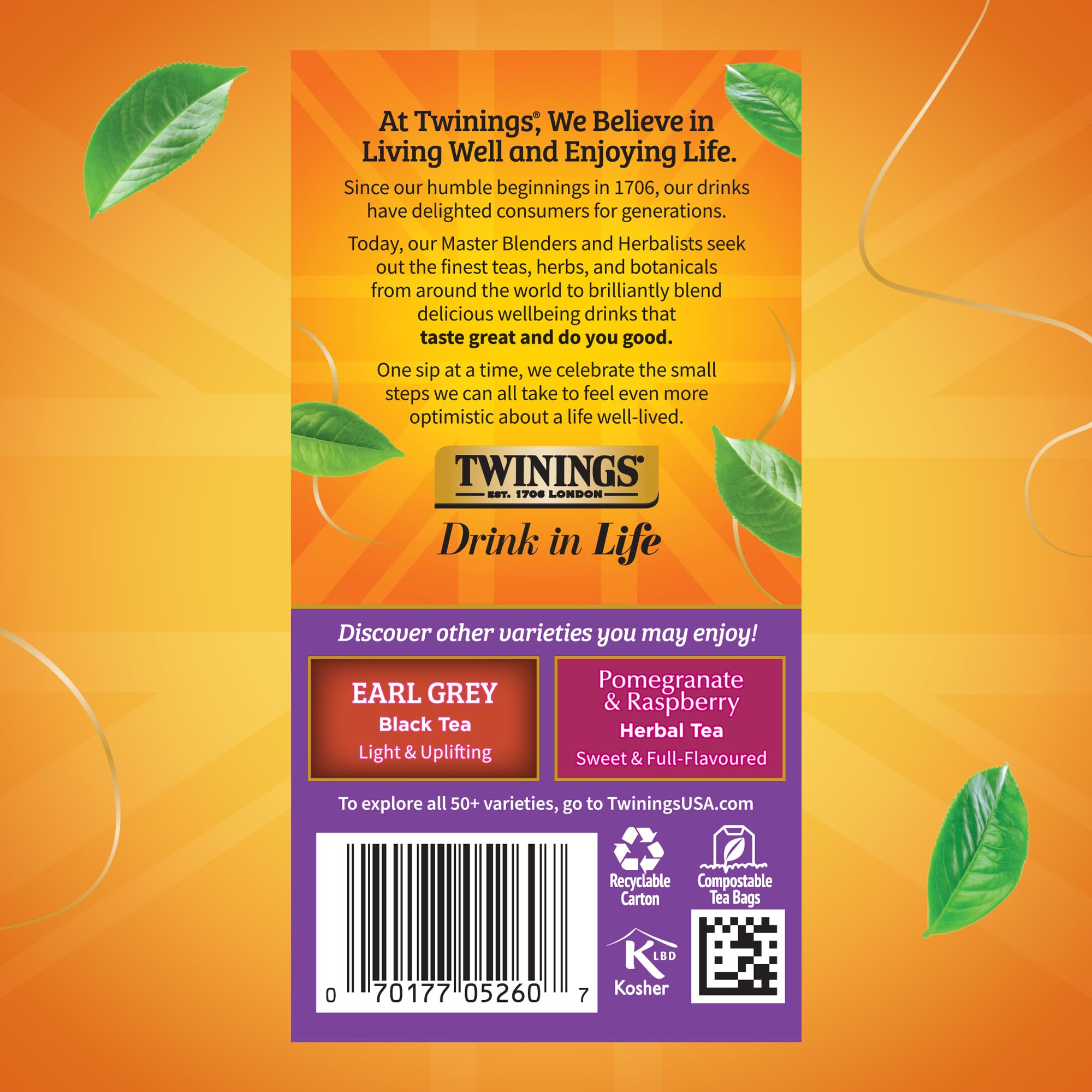 Cold iced tea option with Twinings Blackcurrant Breeze.