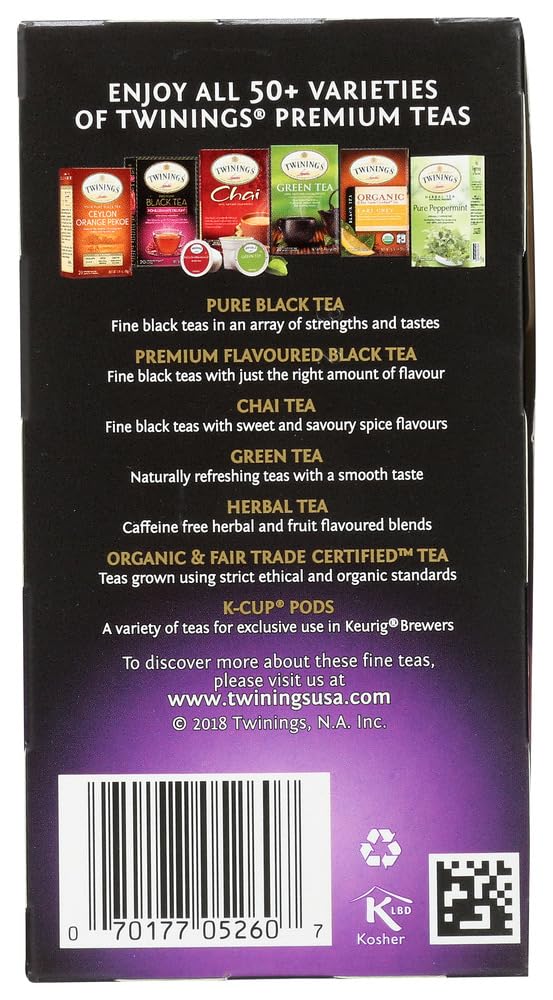 Twinings Blackcurrant Breeze tea bag steeping reveals bold flavor.