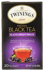 Twinings Blackcurrant Breeze tea bags for a quick, flavorful cup.