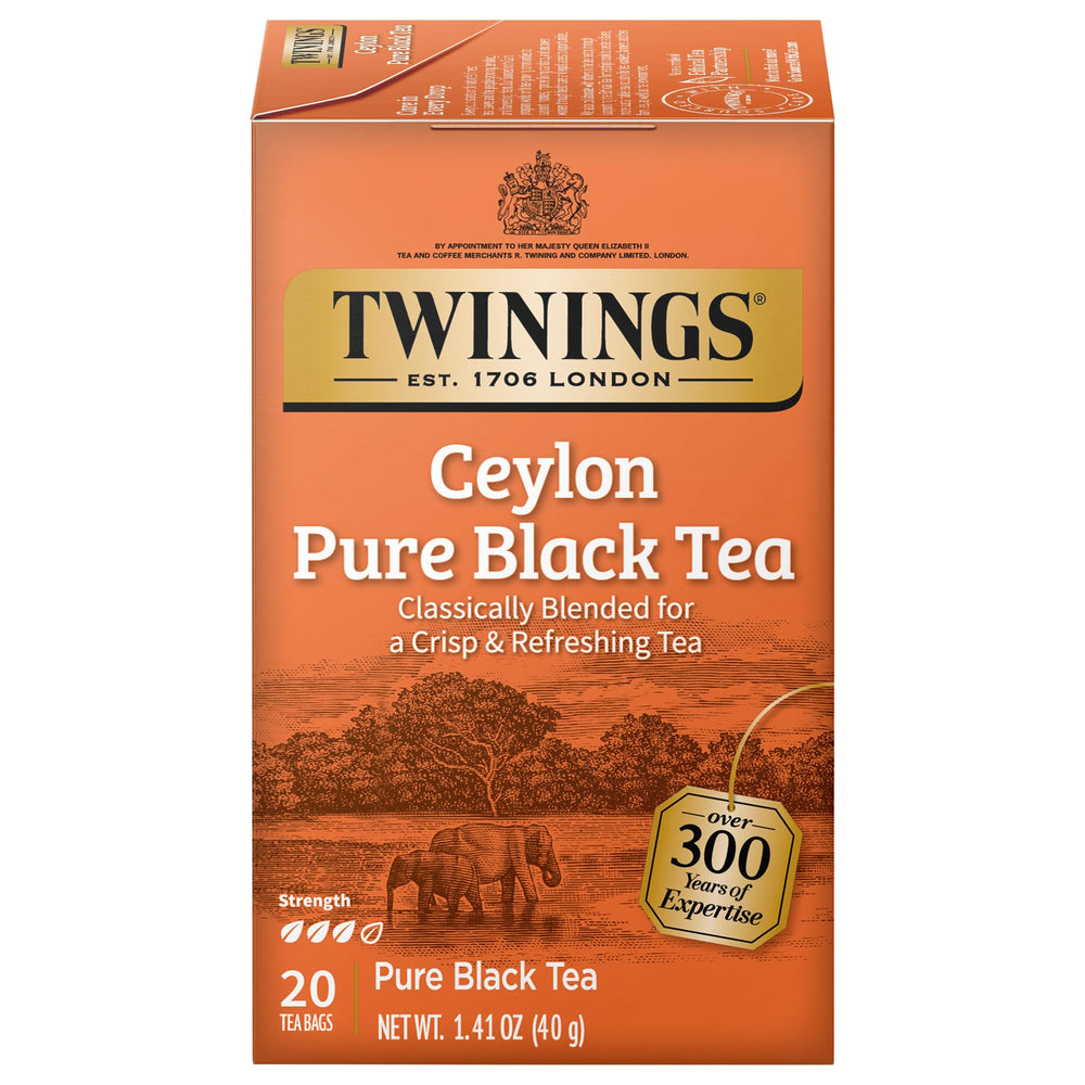 Twinings Ceylon Orange Pekoe tea box of 20 tea bags for daily use