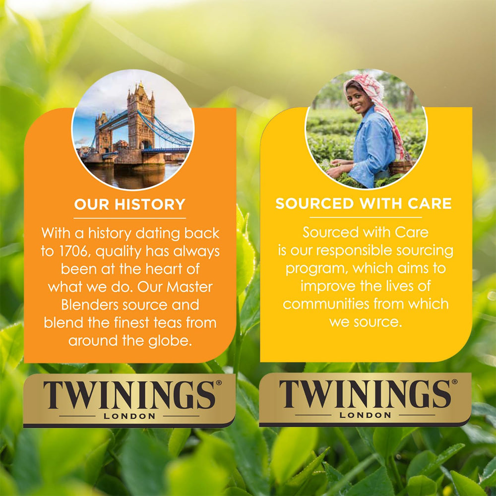 A fresh mug of Twinings Ceylon Pure Black Tea ready to enjoy.