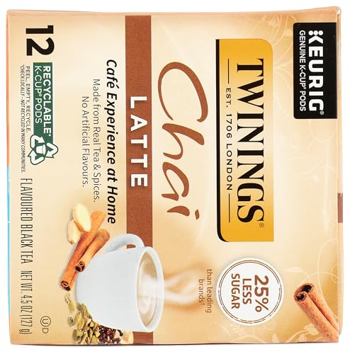 Twinings Chai Latte K-Cup aroma steams the kitchen, inviting a sip