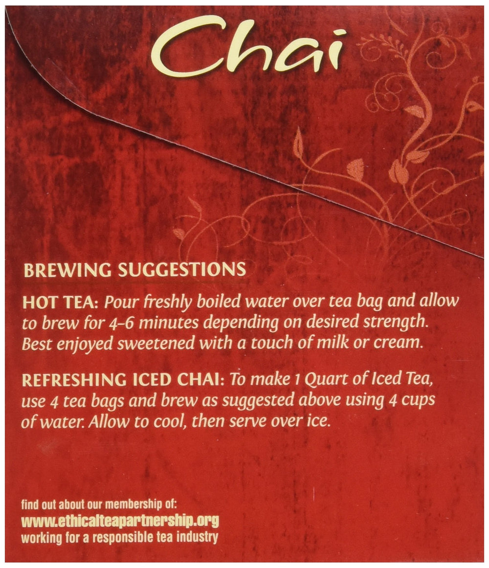Twinings chai tea bags on a kitchen shelf ready to brew