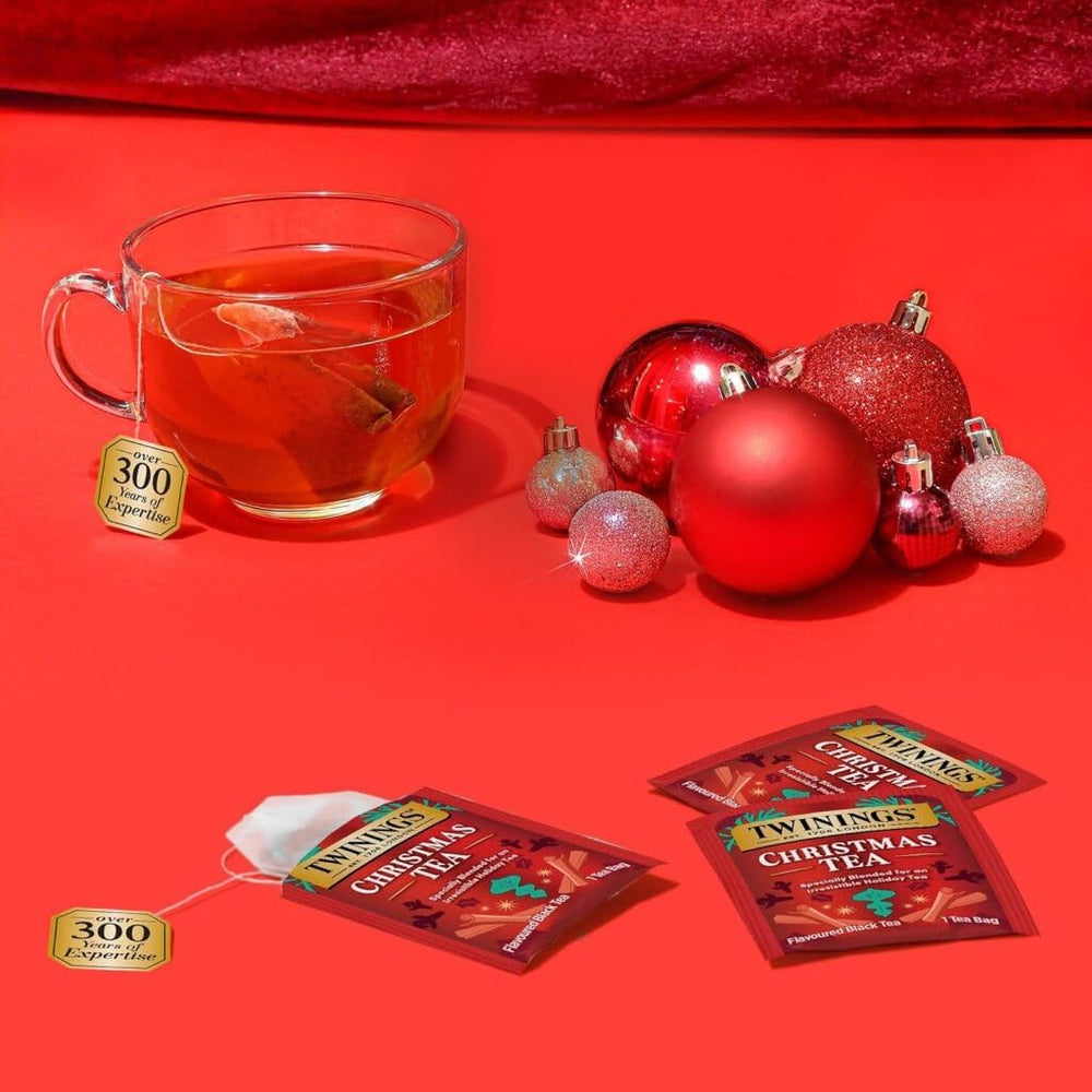 Twinings Christmas Tea blends cinnamon and clove for warming flavor.