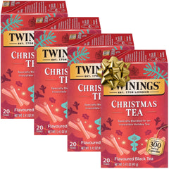Twinings Christmas Tea tea bags individually wrapped for easy holiday brewing.