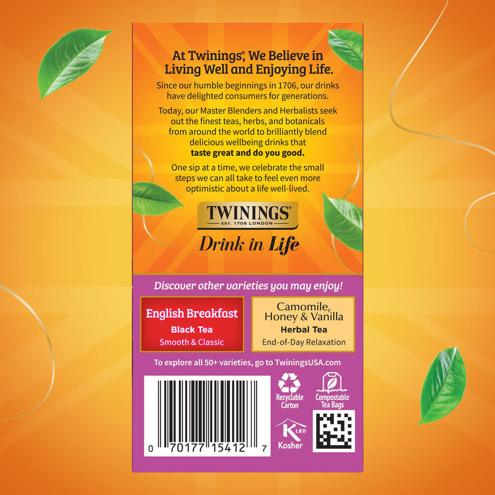 High altitude Darjeeling leaves contribute distinctive aroma in Twinings blend