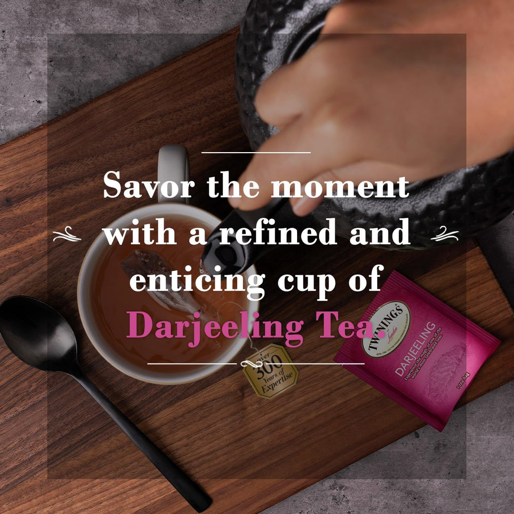Chilled Twinings Darjeeling iced tea ready for a refreshing break