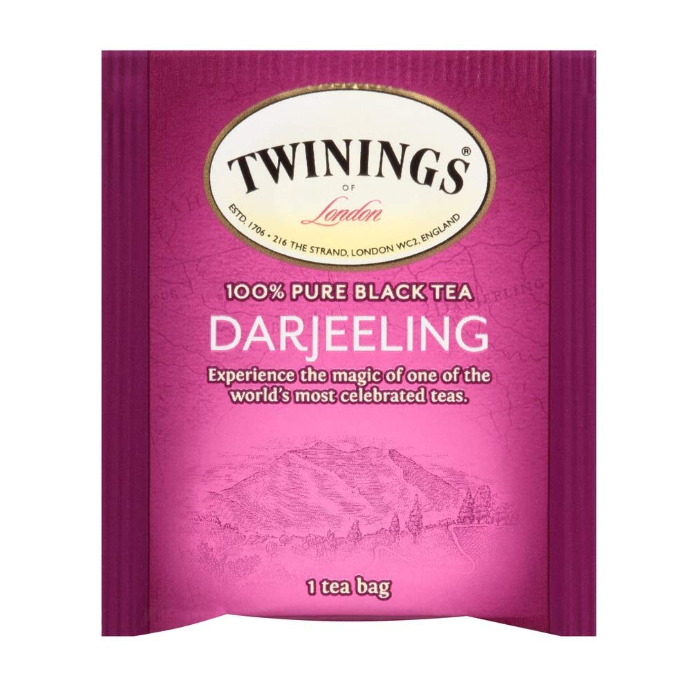 Twinings Darjeeling tea morning routine cup delivers a refined, uplifting start.
